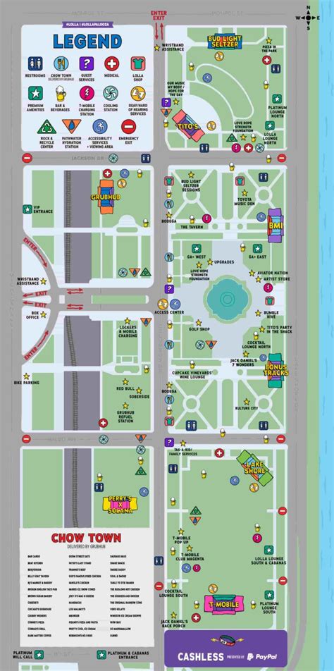 Lollapalooza Map Lolla Stage Entrances Grant Park