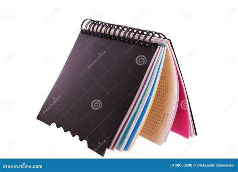 Blank Spiral School Notebook with Tab Dividers Stock Photo - Image of design, open: 26000240