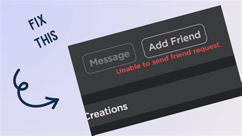 How To Fix “unable To Send Friend Request” On Roblox Youtube