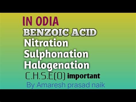 Electrophilic Substitution Reaction Of Benzoic Acid Nitration