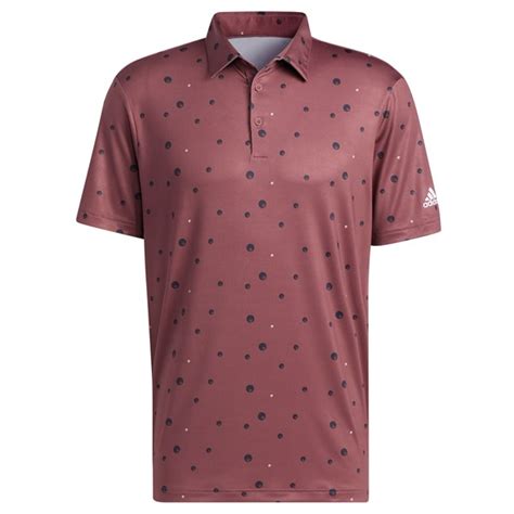 Adidas Mens Allover Print Polo Shirt Golfonline