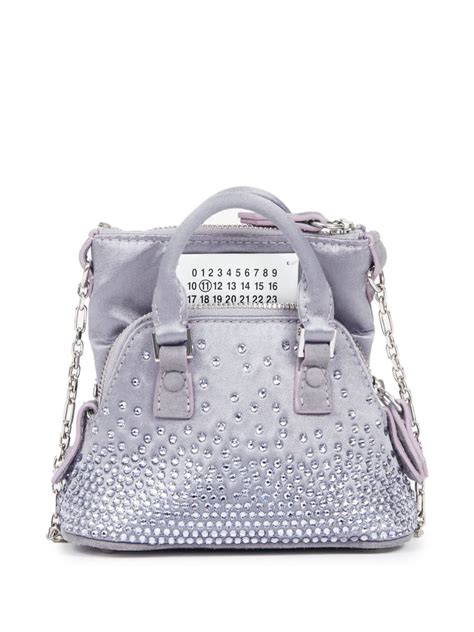 Maison Margiela Numbers Motif Rhinestone Shoulder Bag Farfetch