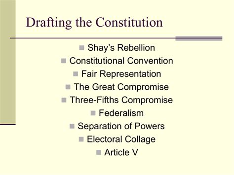 Drafting the Constitution