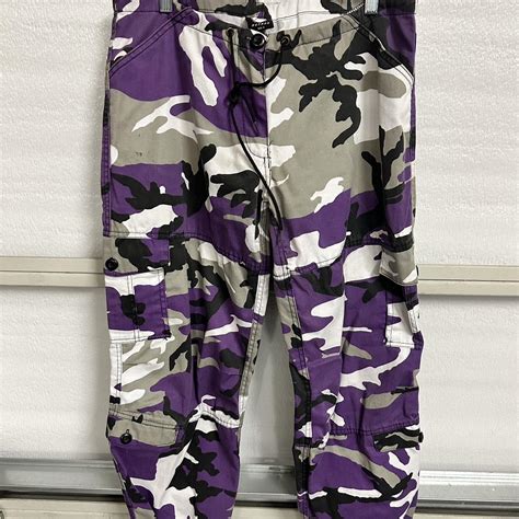 trendy rothco purple camo pants adjustable... - Depop