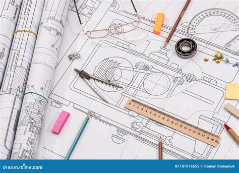 Dibujo Técnico Del Proyecto Con Las Herramientas De La Ingeniería