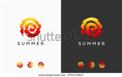 Abstract Sunny Day Logo Designs Symbol Stock Vector (Royalty Free ...