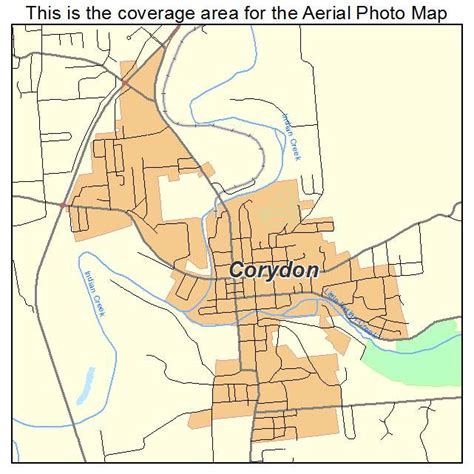 Aerial Photography Map of Corydon, IN Indiana