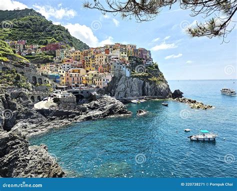 Sea Ocean Beach Cliff Cinque Terre Italy Manarola Colorful Home