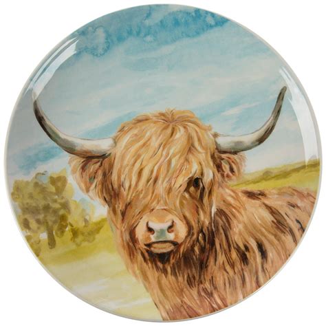 Highland Cow Landscape Salad Plate Hobby Lobby 2360022