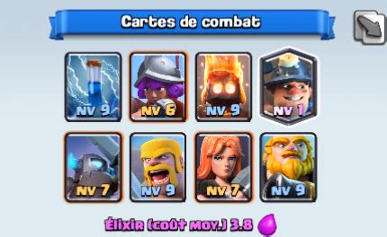 Decks Clash Royale Deck Mineur Geant Royal