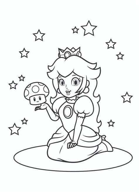 Coloriage Princesse Peach Pour Enfants télécharger et imprimer