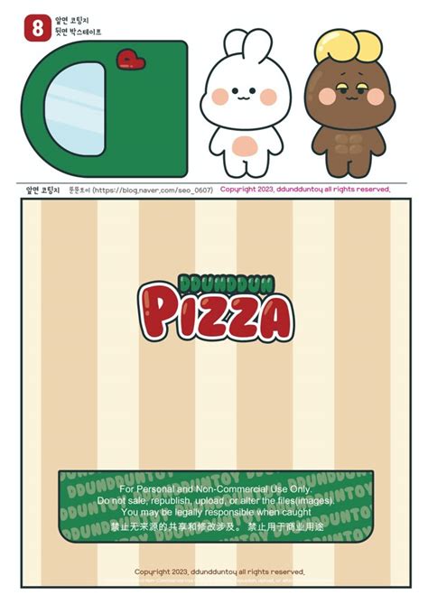 pizza types info sheet makanan mainan kotak mainan rumah kertas