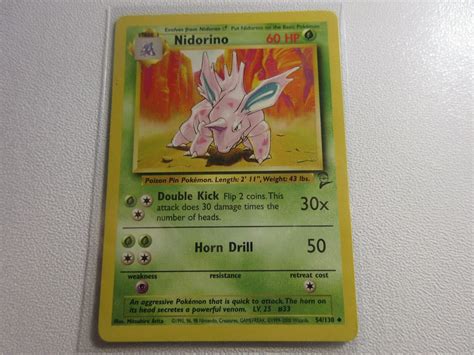 Nidorino Base Set 2 Pokemon Card Lp Ebay