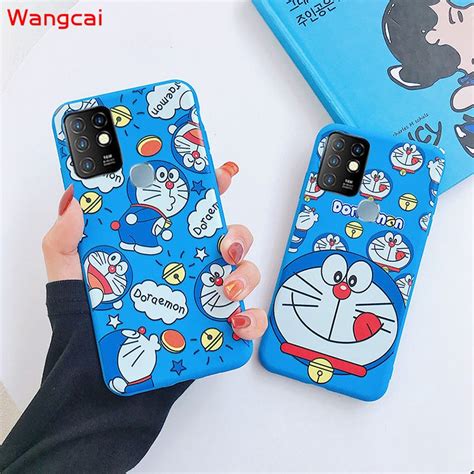 For Infinix Hot 10 Lite 9 Play 10T 10s Note 10 Pro 8 Smart HD 2021 5 4 Phone Case Doraemon Cat