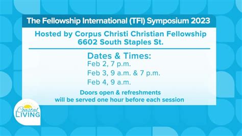 Sponsored By Corpus Christi Christian Fellowship Tfi Symposium