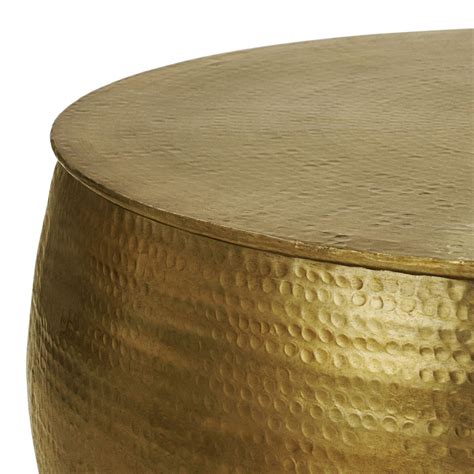 Coffee table Ø 60x30 5 cm gold aluminum WOMO design