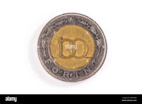 A Closeup Of Hungarian National Currency A Forint Coin Isolated On