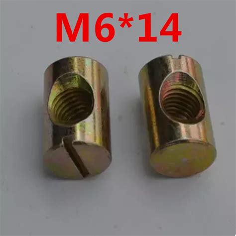 Pcs M Barrel Bolts Cross Dowel Slotted Furniture Nut Fittings For