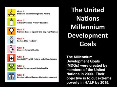 Ppt The United Nations Millennium Development Goals Powerpoint