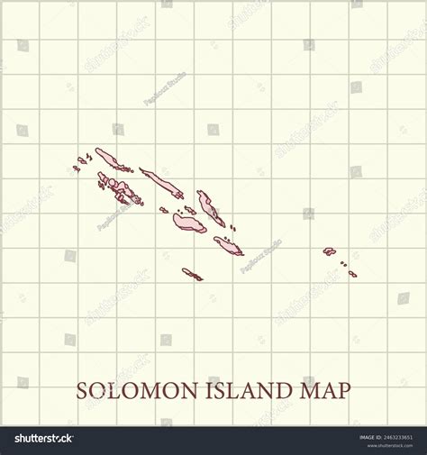 Minimalist Vector Regions Map Of Solomon Islands Royalty Free Stock