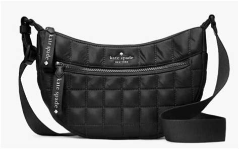 Authentic New Kate Spade Camden Quilted Polyester Sling Bag In Black Crossbody Ebay