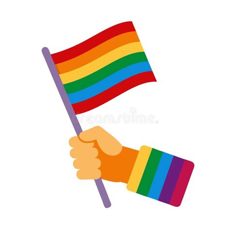 Lgbtq Rainbow Pride Flag Icon Minimalist Illustration Equality Diversity Symbol Gay Lesbian