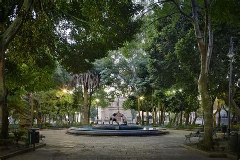 Fuente de los Coyotes en el centro del barrio de Coyoacán Ciudad de