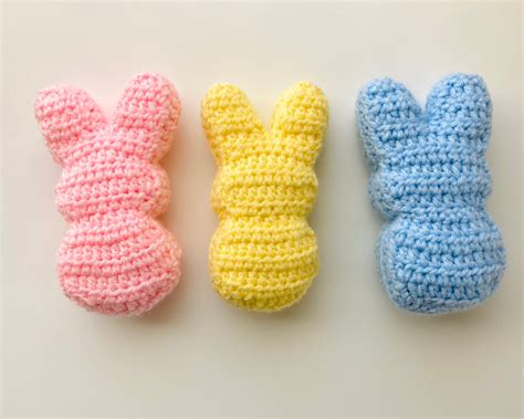 Crochet Peep Pattern Easter Crochet Bunny Marshmallow Etsy