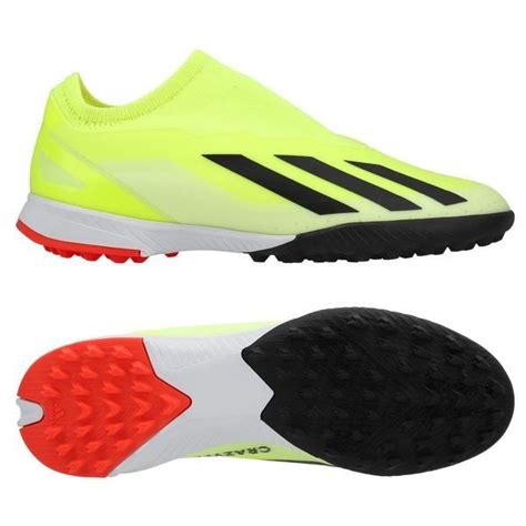 Adidas X Crazyfast League Laceless Tf Energy Citrus R D Hvit Gul Barn