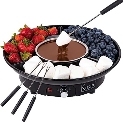 Kusini Electric Fondue Pot Set Chocolate And Cheese Fondue