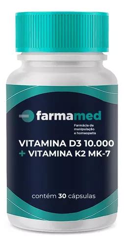 Vitamina K2 Mk7 120mcg Vitamina D3 10 000ui 30 Cápsulas Mercadolivre