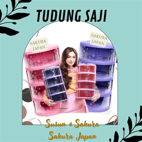 Jual Tudung Saji Sakura Series Tri J Tudung Saji Serbaguna Shopee