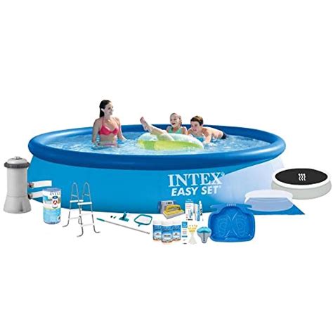 Intex Piscine Easy Set Ronde X Cm Ensemble Deluxe De Piscine