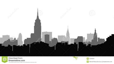 New York Skyline Silhouette Drawing at PaintingValley.com | Explore ...