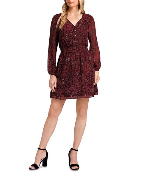 Daniel Rainn Long Sleeve Floral Print Dress Bloomingdales