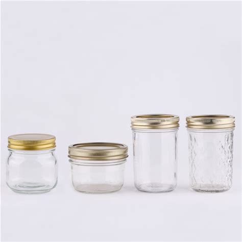 Clear Glass 4oz 8oz 12oz 16oz 24oz 32oz 64oz Mason Jar Ball With Lids Wholesale High Quality