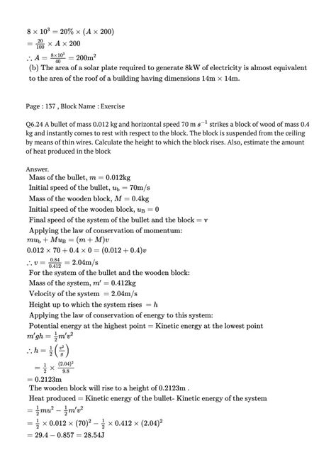 Ncert Solutions For Class 11 Physics Chapter 5 Work Energy And Power Pdf