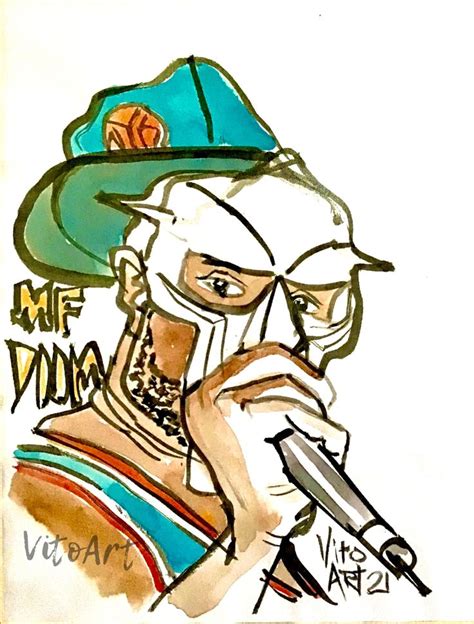 Mf Doom Hip Hop Rap Music Portrait Limited Edition Wall Art Decor Etsy Comic Book Art Style