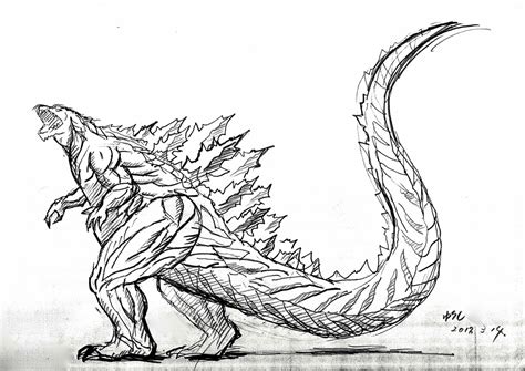 Sketch Godzilla Earth Drawing Godzilla rulers of earth 17 pg4 by kaijusamurai