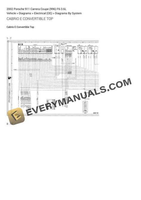 Porsche 911 Carrera Coupe 996 2002 Wiring Diagrams F6 3 6l