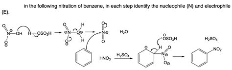 Solved In The Following Nitration Of Benzene In Each Step