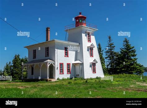 Blockhouse Point Lighthouse Prince Edward Island Canada Stock Photo