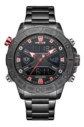 Reloj analógico Weide WH8503b para hombre negro y rojo MercadoLibre