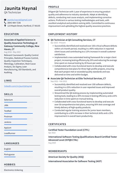 Top Qa Technician Resume Objective Examples Resumecat