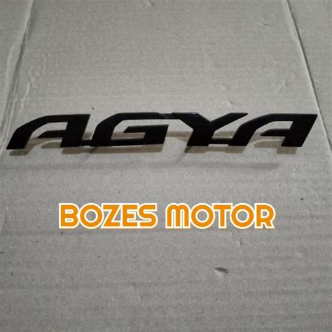 Jual LOGO EMBLEM TULISAN AGYA HITAM DOFF ORIGINAL Shopee Indonesia