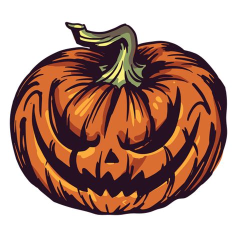 Spooky Pumpkin Monster Character PNG & SVG Design For T-Shirts