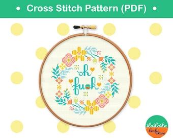 Modern Cross Stitch Pattern Adult Cross Stitch Funny Embroidery Pattern Mature Cross Stitch