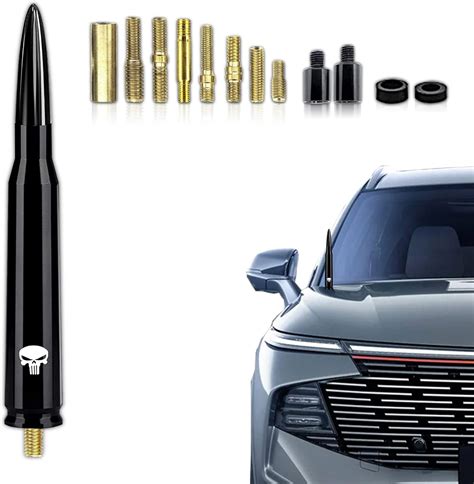 Amazon Qodolsi Pack Car Bullet Antenna Skull Pattern Antenna