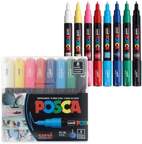 Uni Posca Paint Marker Pen Extra Fine Point Set Of Pc M C