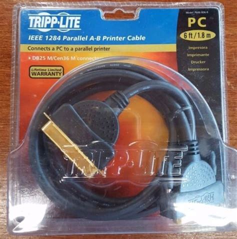 New Tripp Lite 6 Ft Parallel Printer Cable Ieee 1284 A B Printer Cable Ebay